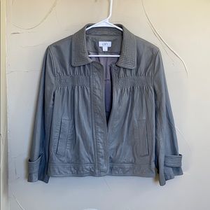 Loft leather 3/4 sleeve jacket